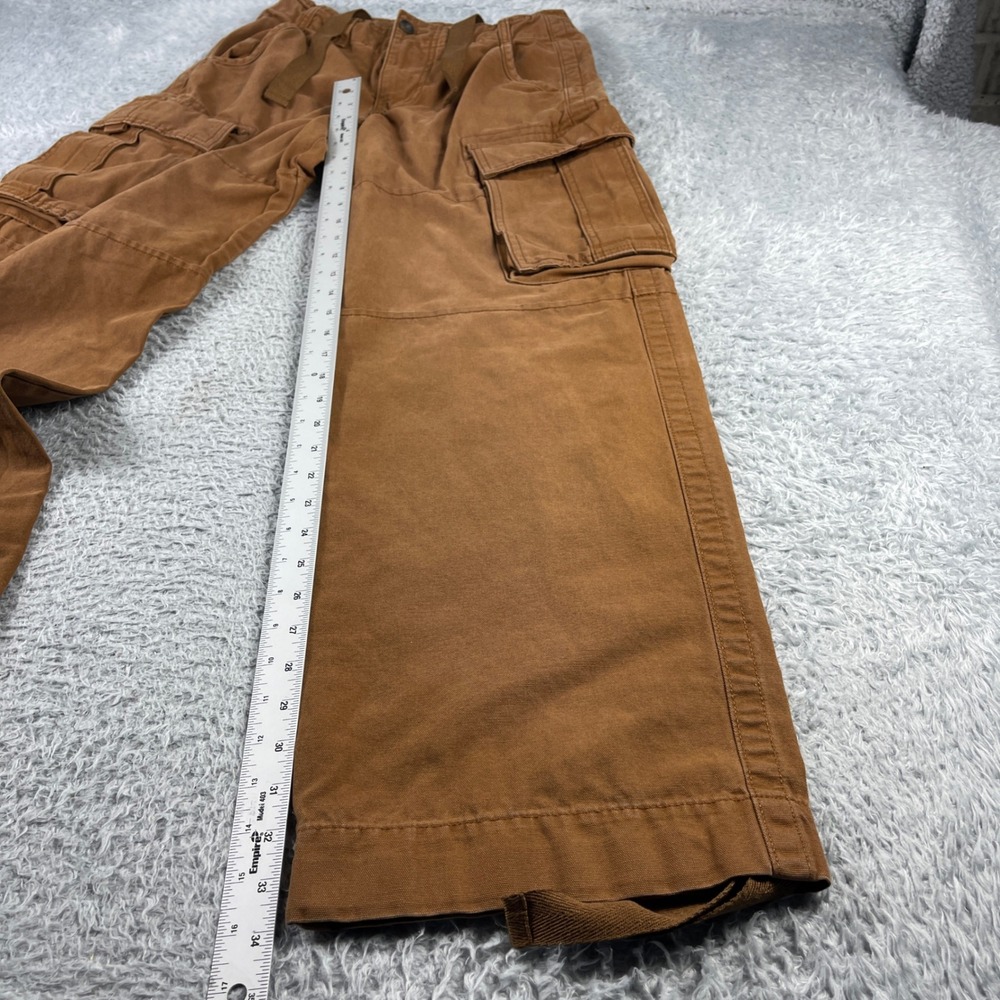 No Boundaries Brown Cargo Pants Wide Leg Utility Trousers Size 28 Streetwear - Picture 6 of 10